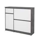 Zobrazit detail zboží: Botník Simplicity 206 beton/bílý lesk (botníky)