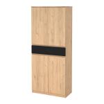 Zobrazit detail zboží: Botník Simplicity 210 jackson hickory/černý mat (botníky)
