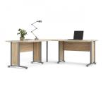 Zobrazit detail zboží: Rohový psací stůl Office 80400/303 dub sonoma/silver grey (Office)
