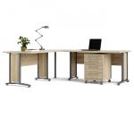 Zobrazit detail zboží: Rohový psací stůl Office 80400/304 dub sonoma/silver grey (Office)