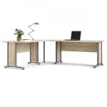 Zobrazit detail zboží: Rohový psací stůl Office 80400/72 dub sonoma/silver grey (Office)