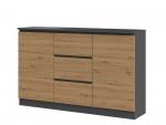 Zobrazit detail zboží: Komoda Topa 2D3S 120 antracit/dub artisan ()