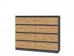 Zobrazit detail zboží: Komoda Malvína M8 120 antracit/dub artisan ()