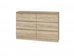 Zobrazit detail zboží: Komoda Malvína M6 120 dub sonoma ()