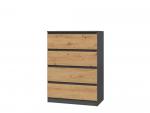 Zobrazit detail zboží: Komoda Malvína M4 antracit/dub artisan ()