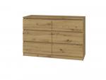 Zobrazit detail zboží: Komoda Malvína M6 120 400 dub artisan ()