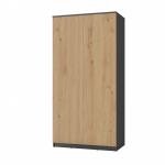 Zobrazit detail zboží: Šatní skříň Malvína 90 antracit/dub artisan (2D)