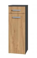 Zobrazit detail zboží: Koupelnová skříňka Noeli V 1D1S antracit/dub artisan ()