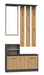 Zobrazit detail zboží: Předsíňová stěna Jantar antracit/dub artisan ()