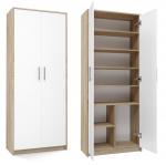 Zobrazit detail zboží: Kancelářská skříň Olina 2D bílá/dub sonoma ()