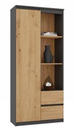 Zobrazit detail zboží: Knihovna Ben 80 antracit/dub artisan ()