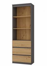 Zobrazit detail zboží: Knihovna Moly 60 antracit/dub artisan ()