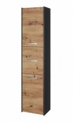 Zobrazit detail zboží: Koupelnová skříňka Saly 40 3D antracit/dub artisan ()
