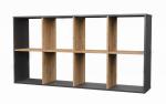Zobrazit detail zboží: Regál Manja 2x4 antracit/dub artisan ()
