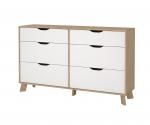 Zobrazit detail zboží: Komoda Iker 711 jackson hickory/bílá (Iker)