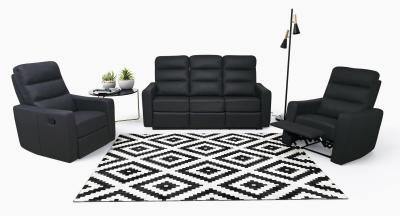 Zobrazit detail zboží: Sedací souprava relaxační Salome 3+1+1 černá (3+1+1)