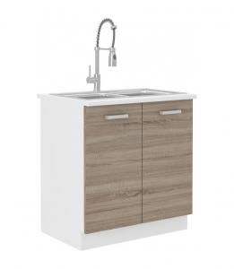 Zobrazit detail zboží: Kuchyňská skříňka Dalton 80-ZL-2F-ZB bílá/dub sonoma truffle (Dalton)