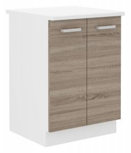 Zobrazit detail zboží: Kuchyňská skříňka Dalton 60-D-2F-ZB bílá/dub sonoma truffle (Dalton)