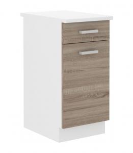 Zobrazit detail zboží: Kuchyňská skříňka Dalton 40-D-1S1F-ZB bílá/dub sonoma truffle (Dalton)