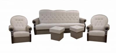Zobrazit detail zboží: Sedací souprava Petra 3F+1+1+2T hnědobéžová (3+1+1)