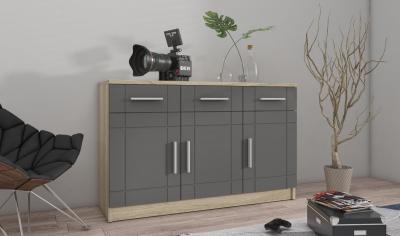 Zobrazit detail zboží: Komoda Parker 3D3S dub sonoma/grafit (Parker)