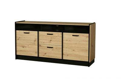 Zobrazit detail zboží: Komoda Karima 2D2S dub artisan/černá (Karima)