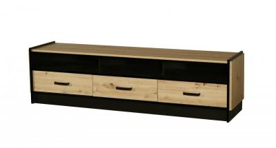 Zobrazit detail zboží: TV stolek Karima 3S dub artisan/černá (Karima)