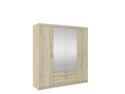 Zobrazit detail zboží: Skříň Enja 4D2S se zrcadlem dub sonoma (4D)