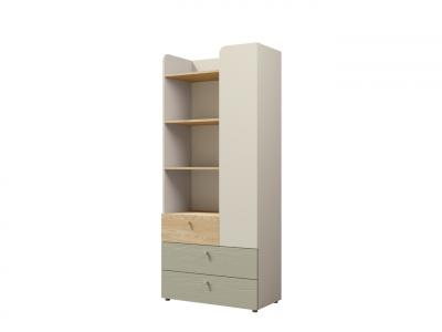 Zobrazit detail zboží: Skříň s regálem Yuva R3 béžová/dub/eukalyptus (Yuva)