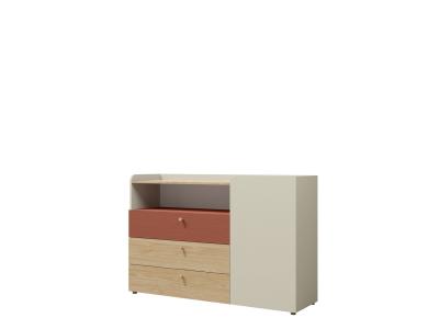Zobrazit detail zboží: Komoda Yuva R8 béžová/dub/korál (Yuva)