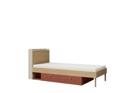 Zobrazit detail zboží: Postel Yuva R13 béžová/dub/korál (Yuva)