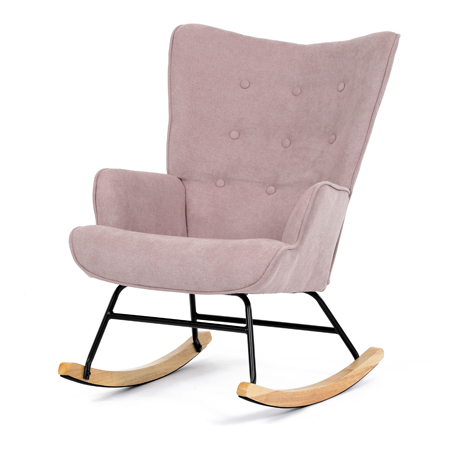 Zobrazit detail zboží: Houpací křeslo, růžová, látka, AK-371 PINK2 (Křesla houpací)