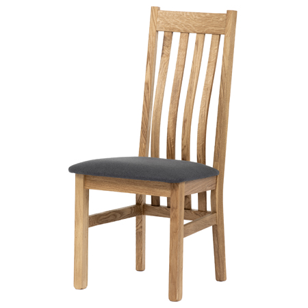 Zobrazit detail zboží: Jídelní židle, přírodní, masiv, C-2100 GREY2 (Jídelní židle čalouněné)