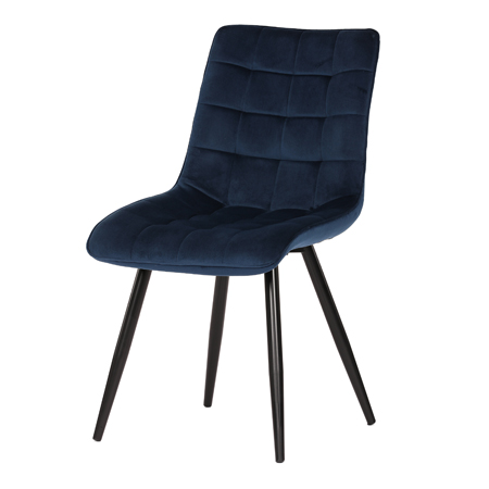 Zobrazit detail zboží: Jídelní židle, modrá, sametová látka, CT-384 BLUE4 (Jídelní židle čalouněné)