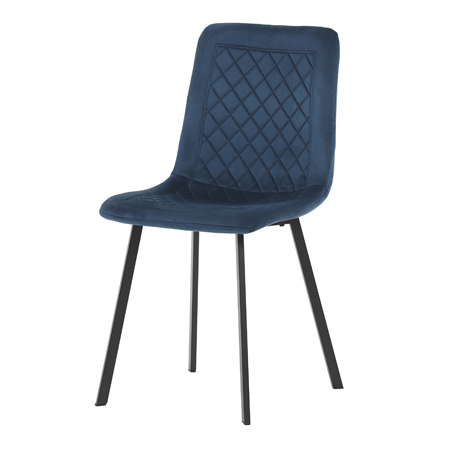 Zobrazit detail zboží: Jídelní židle, modrá, sametová látka, DCL-973 BLUE4 (Jídelní židle čalouněné)