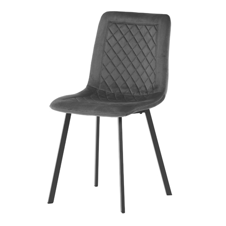 Zobrazit detail zboží: Jídelní židle, šedá, sametová látka, DCL-973 GREY4 (Jídelní židle čalouněné)