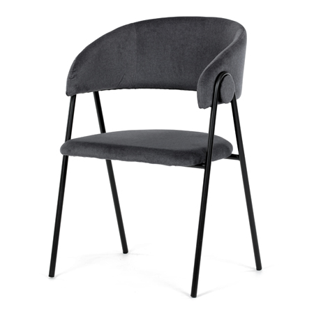 Zobrazit detail zboží: Jídelní židle, šedá, sametová látka, DCL-X7130 GREY2 (Jídelní židle čalouněné)