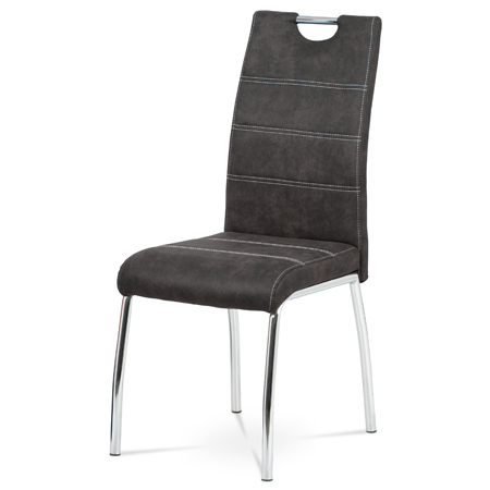Zobrazit detail zboží: Jídelní židle, šedá, látka vintage, HC-486 GREY3 (Jídelní židle čalouněné)