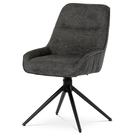 Zobrazit detail zboží: Jídelní židle otočná 180°, šedá, látka, HC-535 GREY2 (Jídelní židle čalouněné)