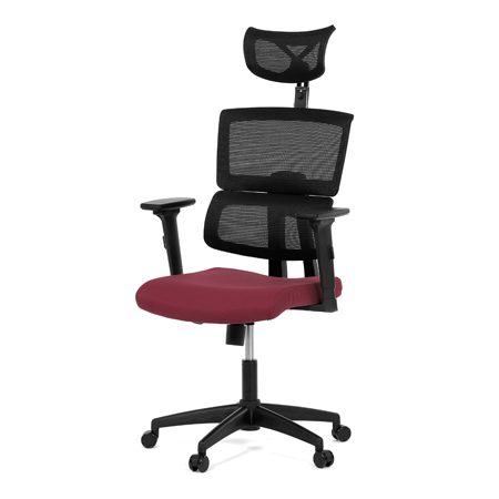 Zobrazit detail zboží: Kancelářská židle, houpací mechanismus, červená síťovina, KA-B1025 BOR (Síťované kancelářské židle)
