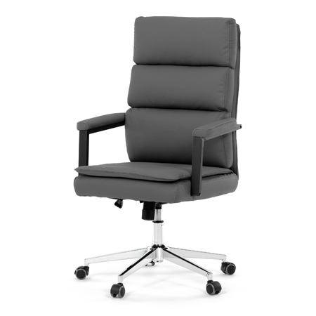 Zobrazit detail zboží: Kancelářské křeslo, houpací mechanismus, šedá ekokůže, KA-D8104 GREY (Čalouněná kancelářská křesla)