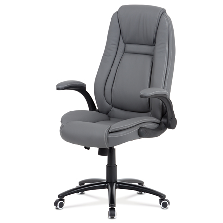 Zobrazit detail zboží: Kancelářské křeslo, houpací mechanismus, šedá ekokůže, KA-G301 GREY (Čalouněná kancelářská křesla)