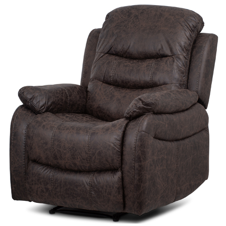 Zobrazit detail zboží: Polohovací křeslo, hnědá, látka vintage, TV-4086 BR (Křesla s manuálním polohováním)