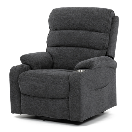 Zobrazit detail zboží: Polohovací křeslo, elektrické kabelové ovládání, šedá, látka, TV-S8348 GREY2 (Křesla s elektrickým polohováním)