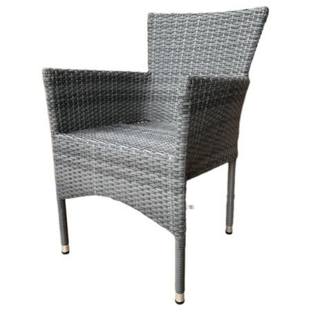 Zobrazit detail zboží: Zahradní židle, kov, polyratan, šedá, AZC-S2118 GREY (Zahradní židle a křesla)