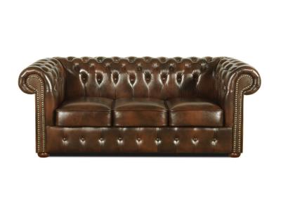 Zobrazit detail zboží: Pohovka Chesterfield Classic 3 kůže hnědá (Kožené sedací soupravy)