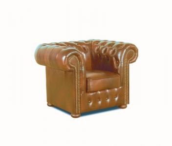 Zobrazit detail zboží: Křeslo Chesterfield Classic 1 kůže koňak (Relaxační)