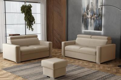 Zobrazit detail zboží: Sedací souprava Petrit 3+2+taburet Paros béžová (3+2+1)