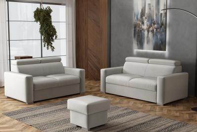 Zobrazit detail zboží: Sedací souprava Petrit 3+2+taburet Paros světle šedá (3+2+1)