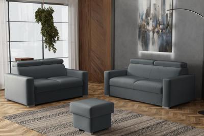 Zobrazit detail zboží: Sedací souprava Petrit 3+2+taburet Paros tmavě šedá (3+2+1)
